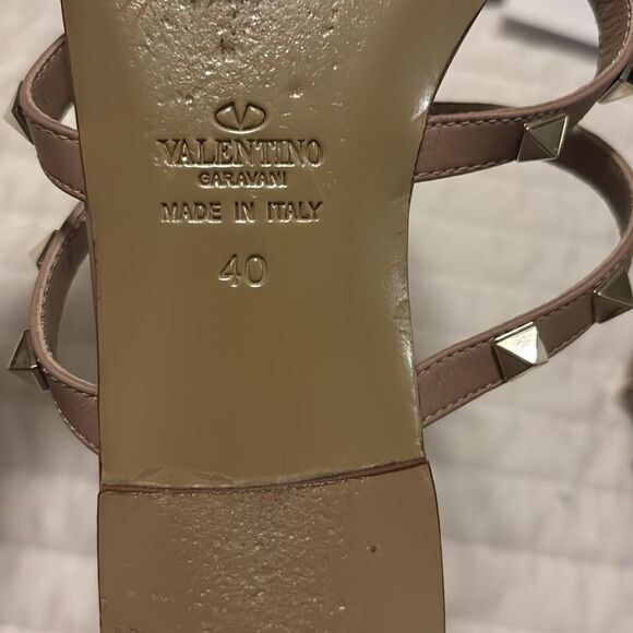 Valentino Garavani rockstud pointed toe mule leather studs 40 - Picture 3 of 4